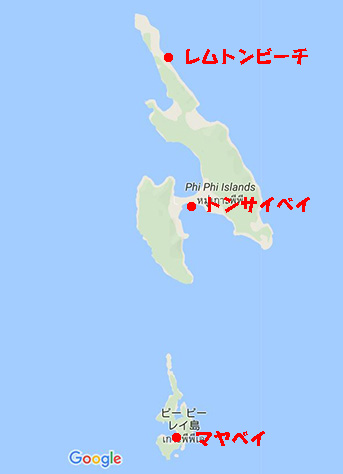 ピピ島地図
