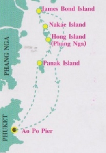 ジェームスボンド島（ロングテールボート）　プーケット　ジェームスボンド島